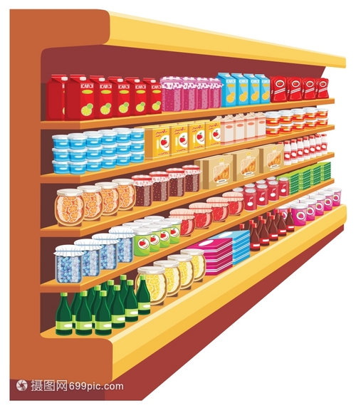 超市矢量與數(shù)字化食品銷售的發(fā)展趨勢
